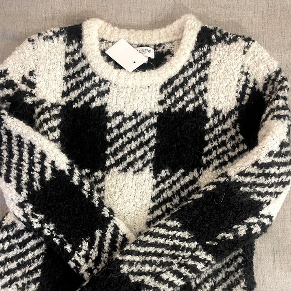 NWT J Crew Buffalo-Check Plaid Sweater - Picture 4 of 7